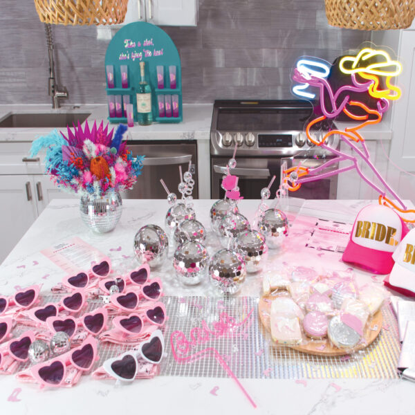 Enjoy the ultimate bachelorette bash with our Disco Cowgirl Theme table decor.