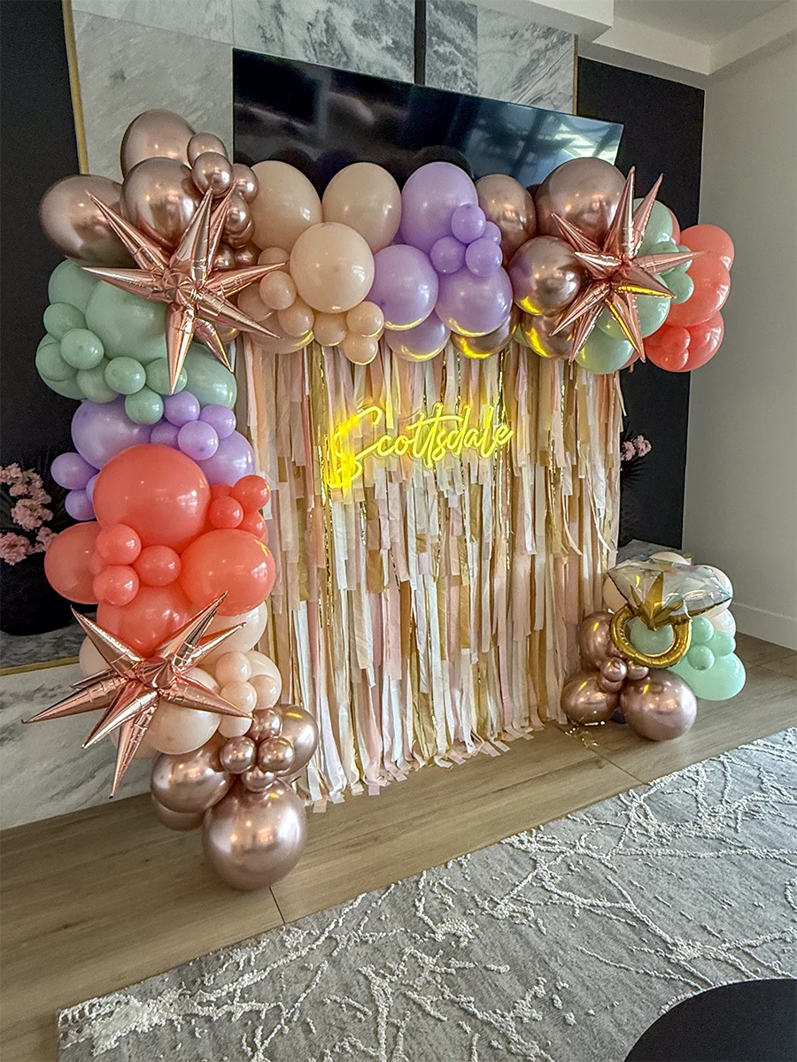 Boho Bach Backdrop Setup