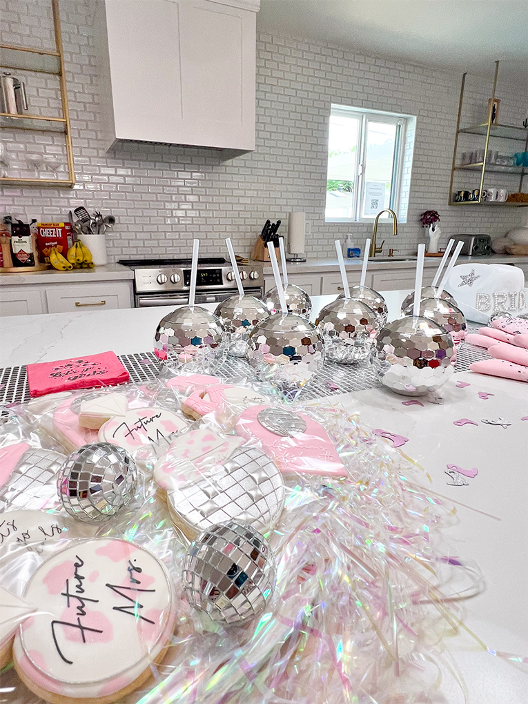 Disco Cowgirl Table Decor Setup