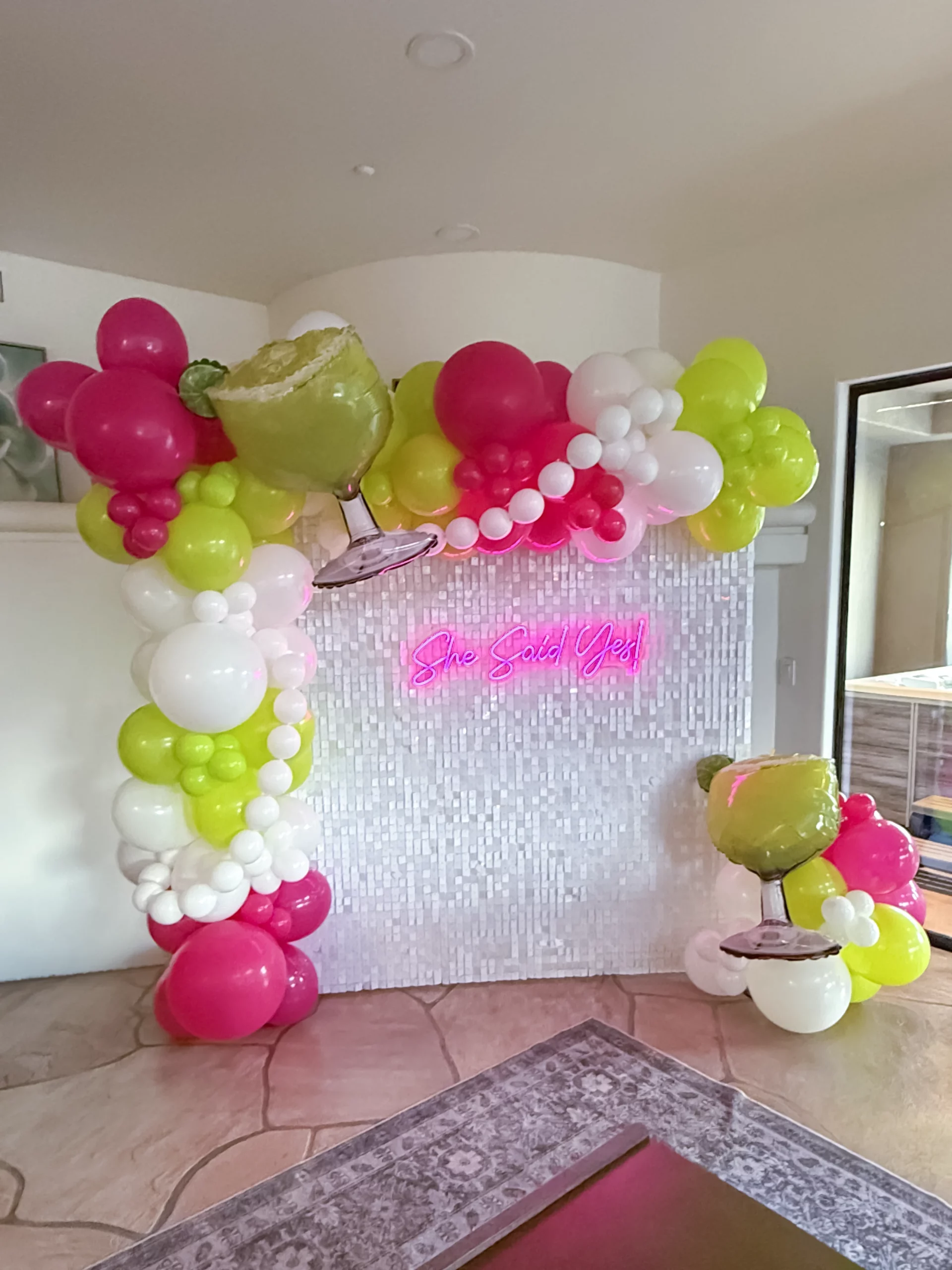 Disco Cowgirl Backdrop Setup